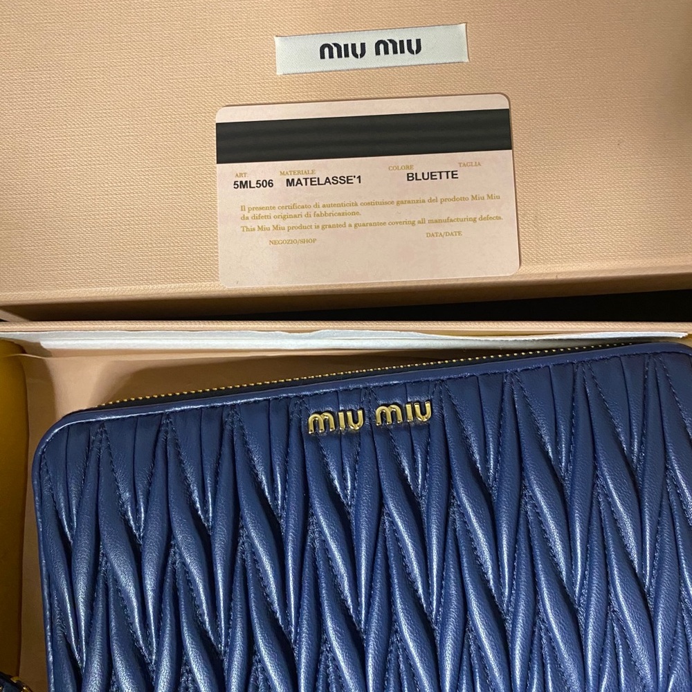 Miu Miu Matelasse Zipper Wallet - image 6